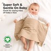 6pk Shea Baby Burp Cloths, Organic Cotton Burping Cloths for Babies, Boys, Girls, Soft & Absorbent Spit Up Rag - 4 of 4