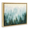 Stupell Industries Pine Forest with Mist Floating Frame Canvas Art, Gold, 31" x 25" - 2 of 4