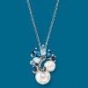 Ross-Simons 7-9.5mm Cultured Pearl and 1.90 ct. t.w. Multi-Gemstone Pendant Necklace in Sterling Silver - 3 of 4