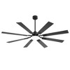 Airsurfer 72" Windmill Matte Black Ceiling Fan with Color-Changing LED Light, 8-Blade, Remote Included - 2 of 4