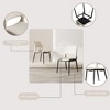 Gulches Modern Minimalist Dining Chairs Set of 2 White PU Leather Metal Legs Ergonomic for Restaurant Kitchen Office - 2 of 4