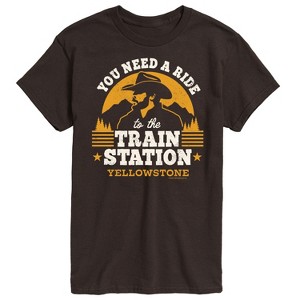 Men's - Yellowstone - You Need A Ride To The Train Station Short Sleeve Graphic T-Shirt - 1 of 4