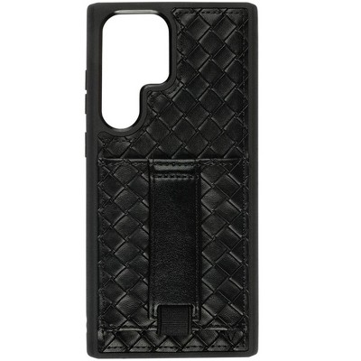 Walli Cases Black Weave Phone Case with Wallet and Finger Strap