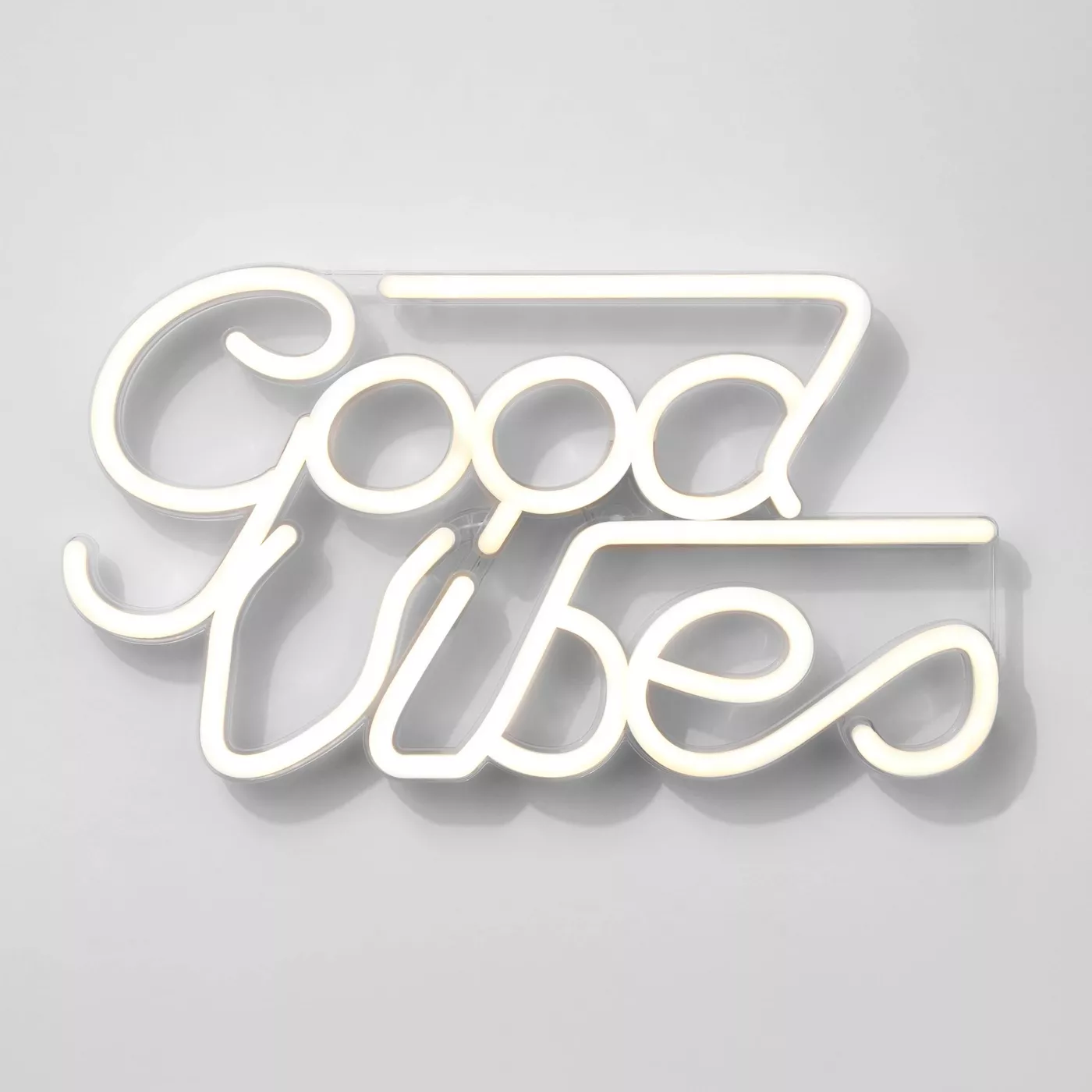 Room Essentials™ Good Vibes LED Neon Wall Sign White