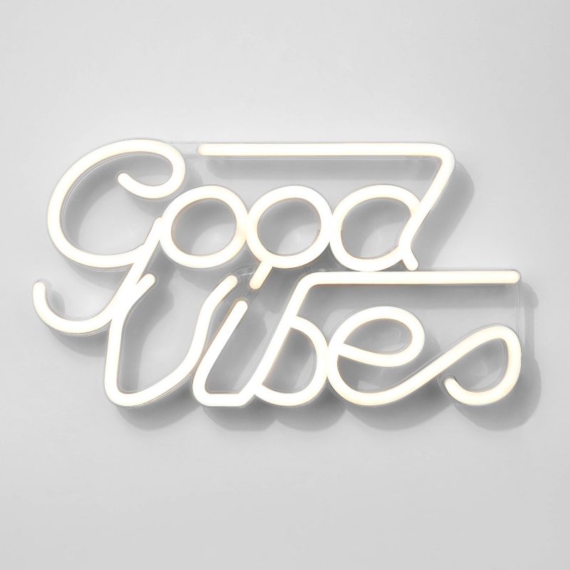 Neon Wall Sign White - Room Essentials™, 3 of 12