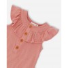 Gender Neutral Pointelle Knit Romper - Deux par Deux - 3 of 3
