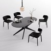 YOUNIKE 69.3" L Oval Dining Table Set for 4, Modern Kitchen Dinner Tables with Wood Top & Metal Base for Dining Room Kitchen Living Room - 2 of 4
