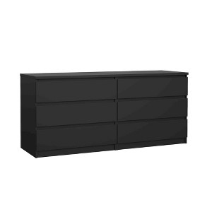 Tvilum,Scottsdale 6 Drawer Double Dresser, Black Matte - 1 of 4