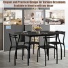 Costway 5 Pcs Dining Set Table 30'' And 4 Chairs Home Kitchen Room Breakfast Furniture Black - 4 of 4