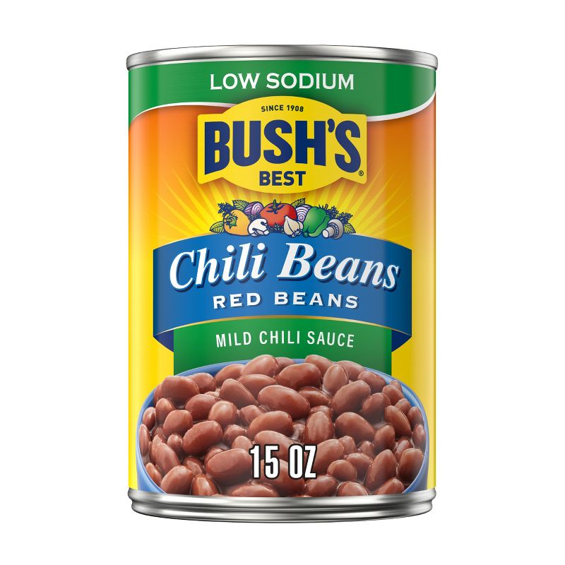 Bush&#39;s Low Sodium Red Beans in Mild Chili Sauce - 15oz, 1 of 10