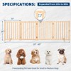 Wooden Freestanding Dog Gate,  Collapsible Pet Gate with Support Feet, Indoor Dog Fence  for The House,Doorways, Stairs，Expandable Pet Fence - 2 of 4
