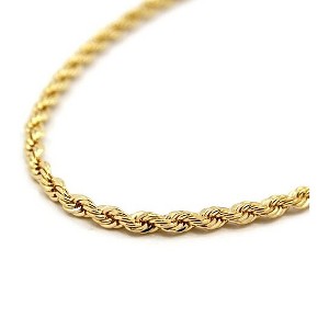 RMZ GOLD NYC Italian Gold Rope Anklet 10'' - 1 of 1