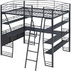Streamdale Full Size Loft Bed with Shelves, L-Shaped Desk & Charging Ports - 3 of 4