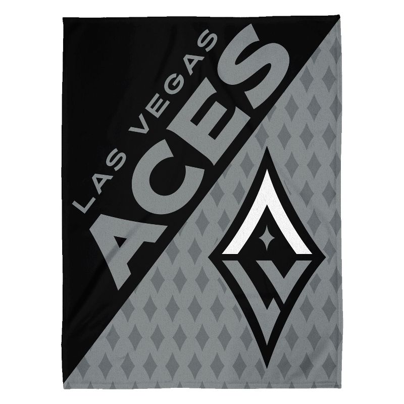 Sleep Squad Las Vegas Aces Logo 60 x 80 Raschel Plush Throw Blanket, 3 of 6