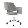 TiramisuBest Contemporary Grey Fabric Task Chair: Adjustable Height, Swivel, Cushioned, Chrome Base (Indoor, 250 lbs Limit, Assembly Required) - 3 of 4