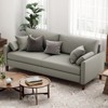 FURNIinspire Sofas Large Faux Leather Comfy Couch with Padded Cushions for Living Room Sofass, Gray,78.3"*33.1"*31.5" - 2 of 4
