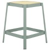 Palmyra Cane Stool - Aqua Smoke/Natural - Safavieh - image 4 of 4