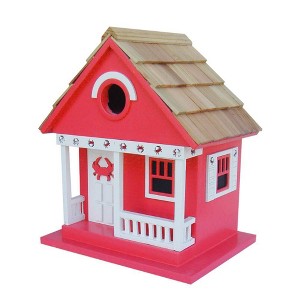Home Bazaar 10" Crab Cottage Bird House Red - 1 of 2