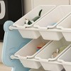 SEVOBAL Utility Storage Bins 6-Bin Kids Toy Nursery Organizer with HDPE Bins, Shelf for Playroom, Bedroom, Living Room, Gray, 14.17"*14.57"*33.86" - 4 of 4