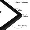 Americanflat 14x18 Picture Frame with Polished Plexiglass - Use as 5x7 Frame with Mat or Display 14x18 Photo Without Mat - Black - 3 of 4