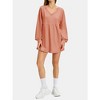 EXLURA EXLURA Womens Spring Long Sleeve Shirts V Neck Casual Maternity Tops Loose Babydoll Pullover Dressy Tunic Blouse Outfits 2025 Apricot - 4 of 4
