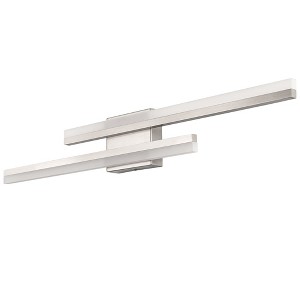 YANSUN 2-Light Minimalist Nickel LED Wall Sconce with Frosted Acrylic Shade, Modern Accent Light for Powder Room - 1 of 1