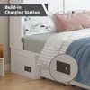 Murphy Bed Cabinet with Foldable Mattress, Queen Murphy Bed with Charging Station, Drawers - 3 of 4