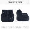 Lyngins Ergonomic Bean Bag Chair, No-Assembly Lazy Chair, Soft Teddy Tufted Accent Chair, Single Sofa Chair for Living Room/Bedroom (250 lbs Capacity) - 2 of 4