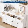 1 Particle Board 15Mm E1 4 Door 3 Drawer Sideboard Dining Cabinet with 4 Door Storage - 3 of 4