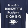 Women's - Instant Message - I'm A Book Dragon Short Sleeve Graphic T-Shirt - 2 of 4