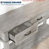 Entryway Table, Console Table with 3 Storage Drawers, 3 Tier Farmhouse Wooden Sofa Table, Hallway Tables - 4 of 4