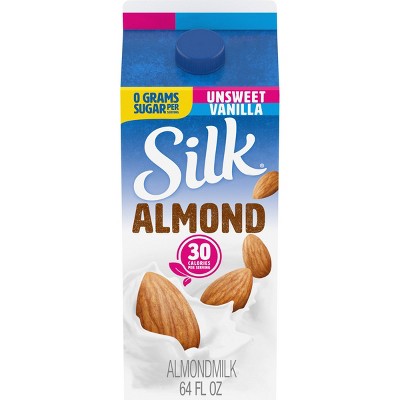 Silk Unsweetened Vanilla Almond Milk - 0.5gal