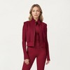 Anna-Kaci Active Women's Cropped Zip Closure Vest with Stand Collar and Fitted Hem - 2 of 4