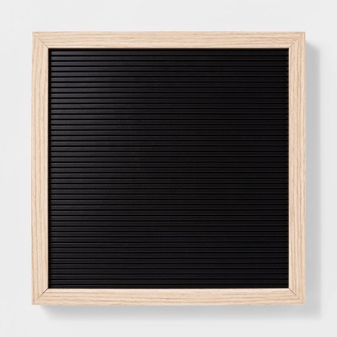 Felt Letter Board 12 x 12 Rustic Wood Frame 320 Black&White Changeable 