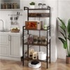 Tangkula Kitchen Bakers Rack w/ Power Outlet 4 Tiers Coffee Bar Table w/ 2 AC Outlets - 2 of 4