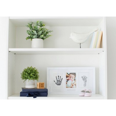 White Wooden Baby Handprint and Footprint Photo Frame