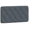 vidaXL Headboard Cushion Dark Gray 39.4" Velvet - 2 of 4