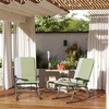 Outsunny Outdoor Rocking Chairs Set of 2, Folding Rocking Chair Set with 400 lbs. Capacity, Wide Seat, Padded High Back for Patio, Porch - 3 of 4