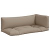 vidaXL Pallet Cushions 3 pcs Taupe Fabric - 2 of 4