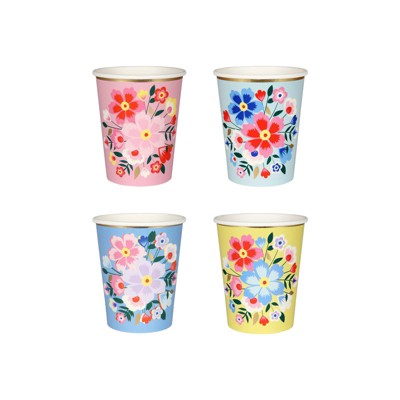 Meri Meri Bright Floral Party Cups