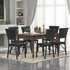 VECELO Foldable Dining Chairs Set of 2/4/6, No Assembly Heavy-Duty Metal Frame, Kitchen and Living Room Chairs, Black/Brown - 4 of 4