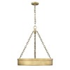 Anders 3-Light LED Pendant Light - 22" Steel Ring Fixture, Dimmable, Damp Rated, Modern Design - 4 of 4