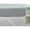 3 in. Gel Memory Foam Mattress Topper with Bamboo Cover White/Gray- Breathable & Supportive - 3 of 4