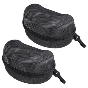 Unique Bargains EVA Shockproof Hard Snowboard Skiing Goggle Cases Black 8.27" x 5.51" x 4.33" - 1 of 4