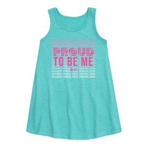 - Barbie - Proud To Be Me Graphic Sleeveless Aline Dress - 1 of 2