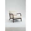 Mid Century Modern Upholstered Accent Chair with Wood Frame and Waist Cushion, Comfortable Reading Armchair for Living Room - 2 of 4