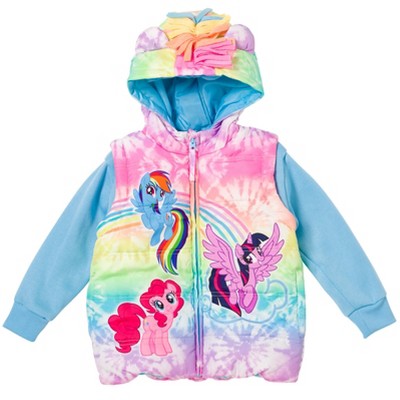 overgive hjul Foran My Little Pony Rainbow Dash Pinkie Pie Little Girls Zip-up Jacket  Multicolor 5 : Target