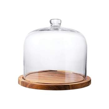 WHOLE HOUSEWARES Glass Cake Stand with Dome  Holder & Display, 10.7 H x  11.5 L x 11.5 W - Kroger