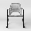 Fisher Stack & Wicker Outdoor Patio Chair, Rocking Chair Gray - Threshold™: Weather-Resistant, No Assembly Required - 3 of 4