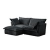 83.4" Corduroy Slipcovered L-Shaped Modular Sectional Sofa with French Edges & Removable Covers - 3 of 4